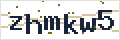 Security code: six letters and numbers